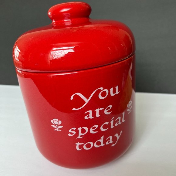 VINTAGE WAECHTERSBACH "You are Special Today" Canister & Lid Cookie Jar EUC - Picture 2 of 6